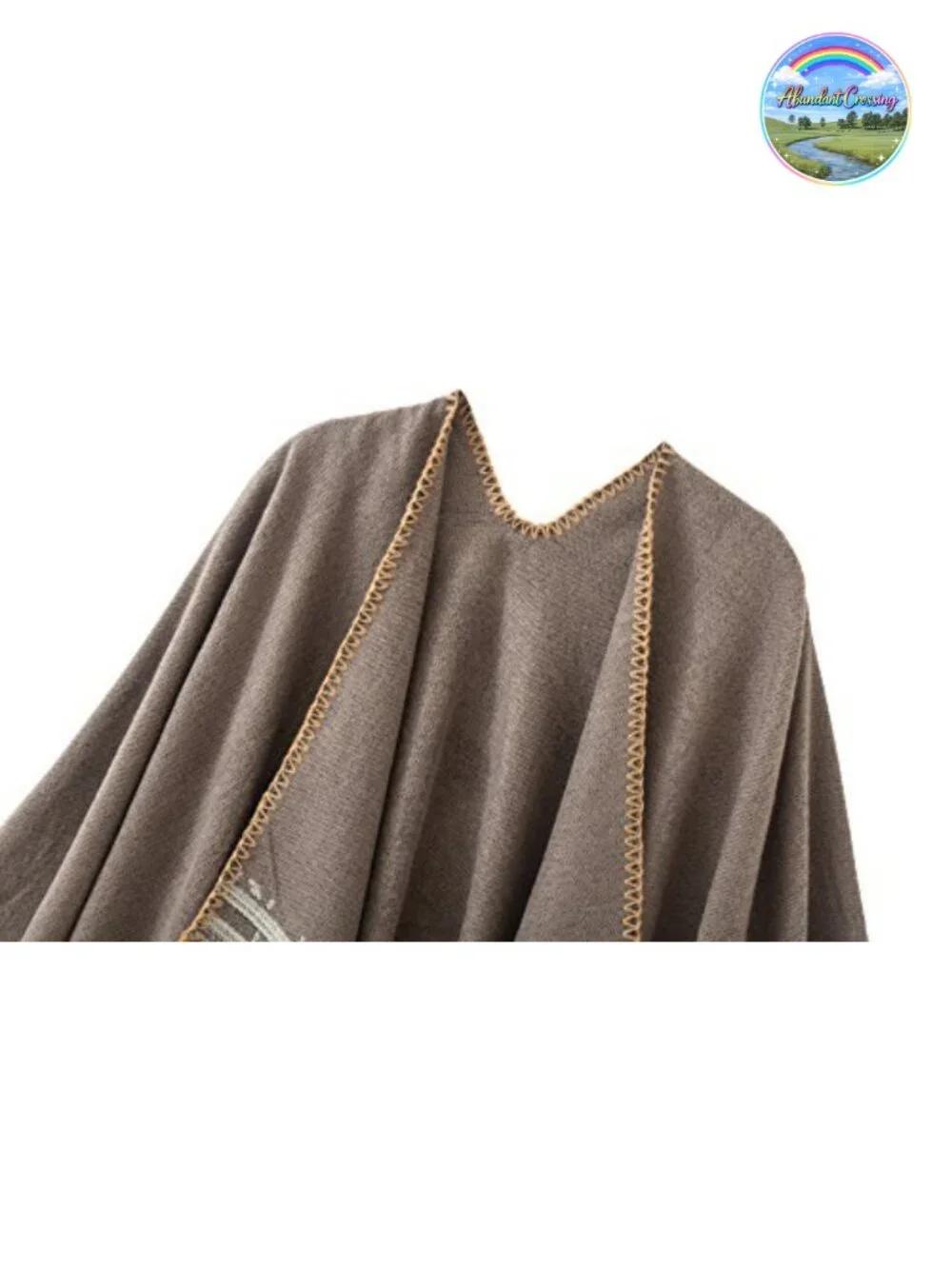 Heavyweight Polyester Sleeveless Knit Poncho Cape Wrap